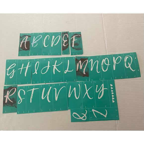 Chalk Couture Upper Lower Case Brush Front Transfers - Picture 1 of 4